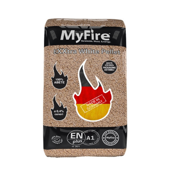 Pellet MyFire ExtraWhite ENplus A1 72 sacchi da 15 kg in abete