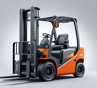 I need a graphic of a counterbalance forklift in colours #275086, #e8e8e8, #d4af37..jpg