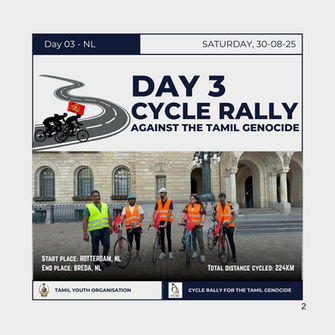 Day 03: The Cycle Rally for Justice began at city hall in Rotterdam and concluded at Breda