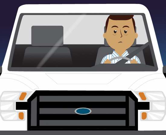 Safety Sam in his truck