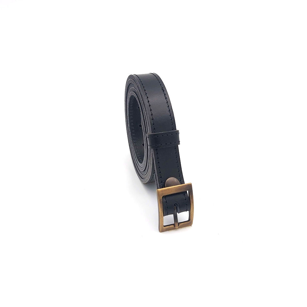 Miniature : ceinture noir femme en cuir de qualité