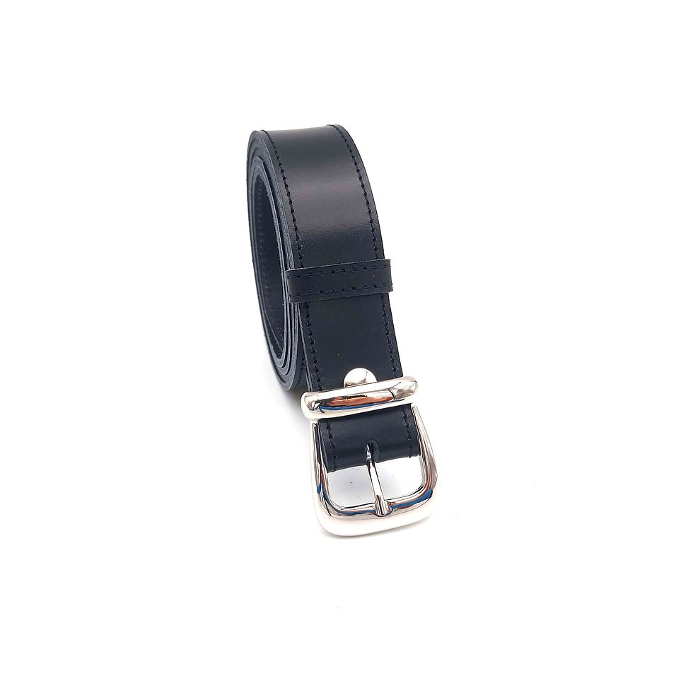 Miniature : ceinture noire en cuir de qualité