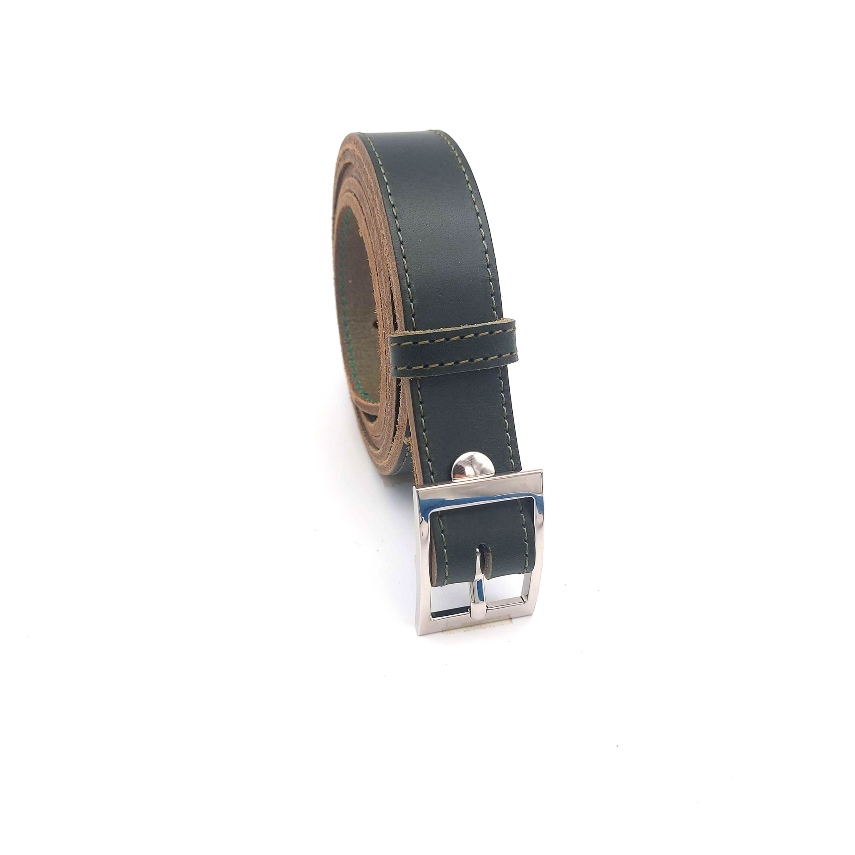 ceinture femme kaki en cuir de qualité