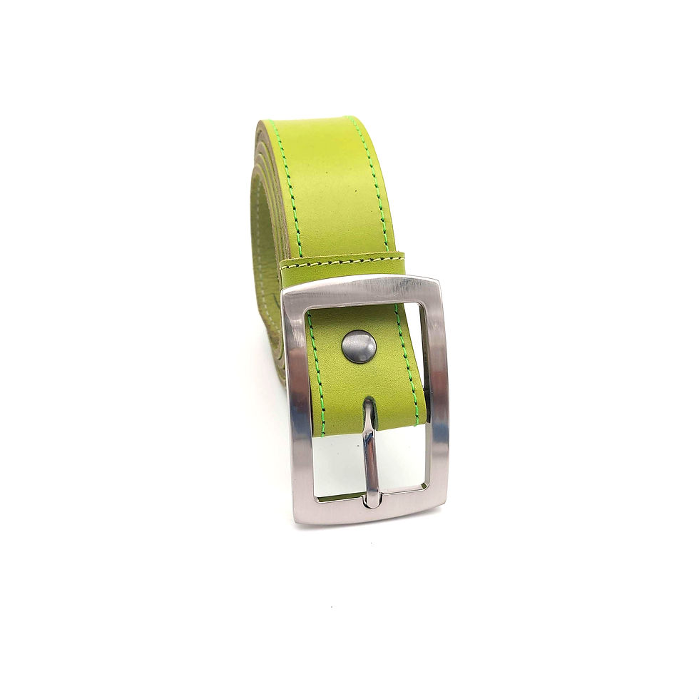 Miniature : ceinture verte en cuir de qualité