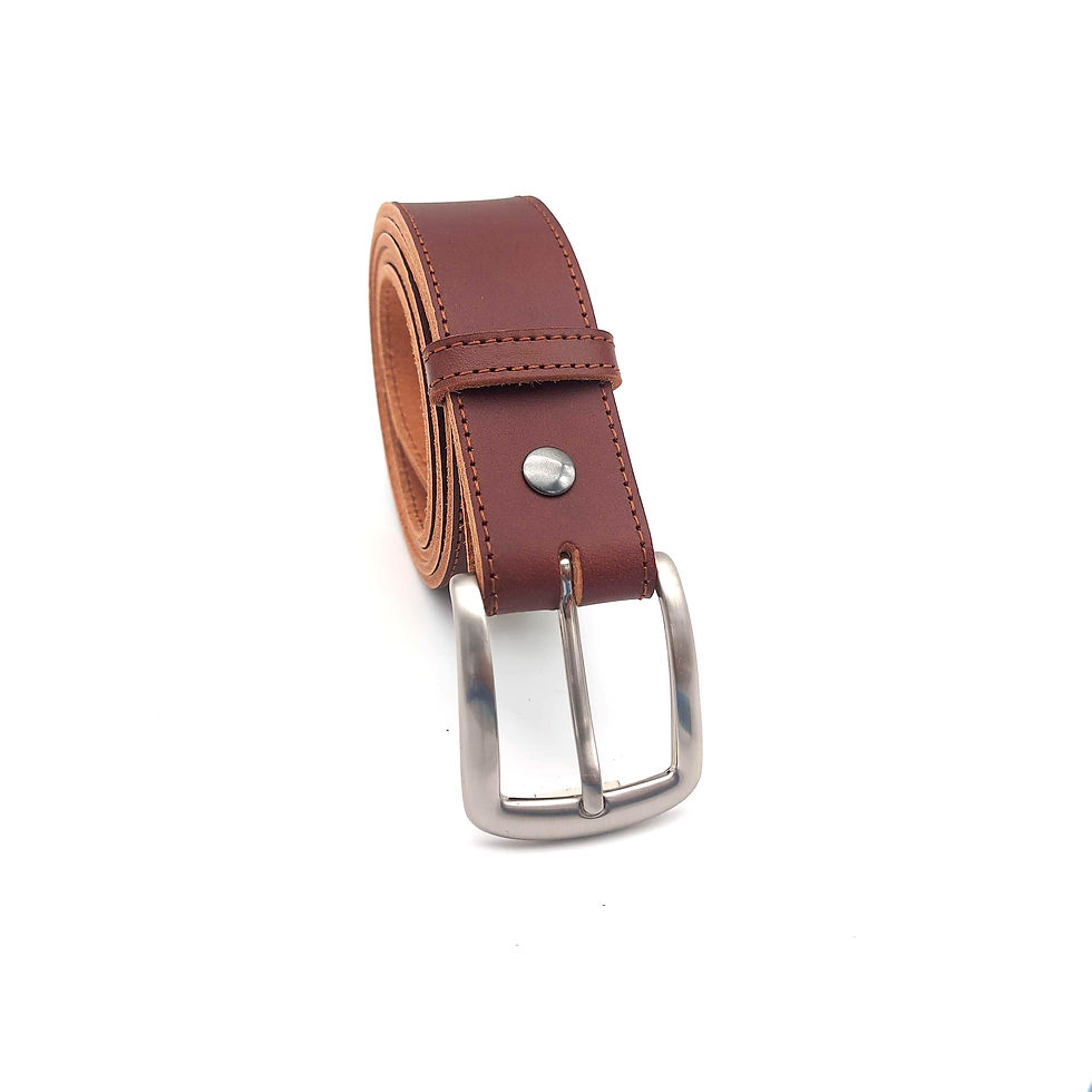 Miniature : ceinture marron homme en cuir de qualité