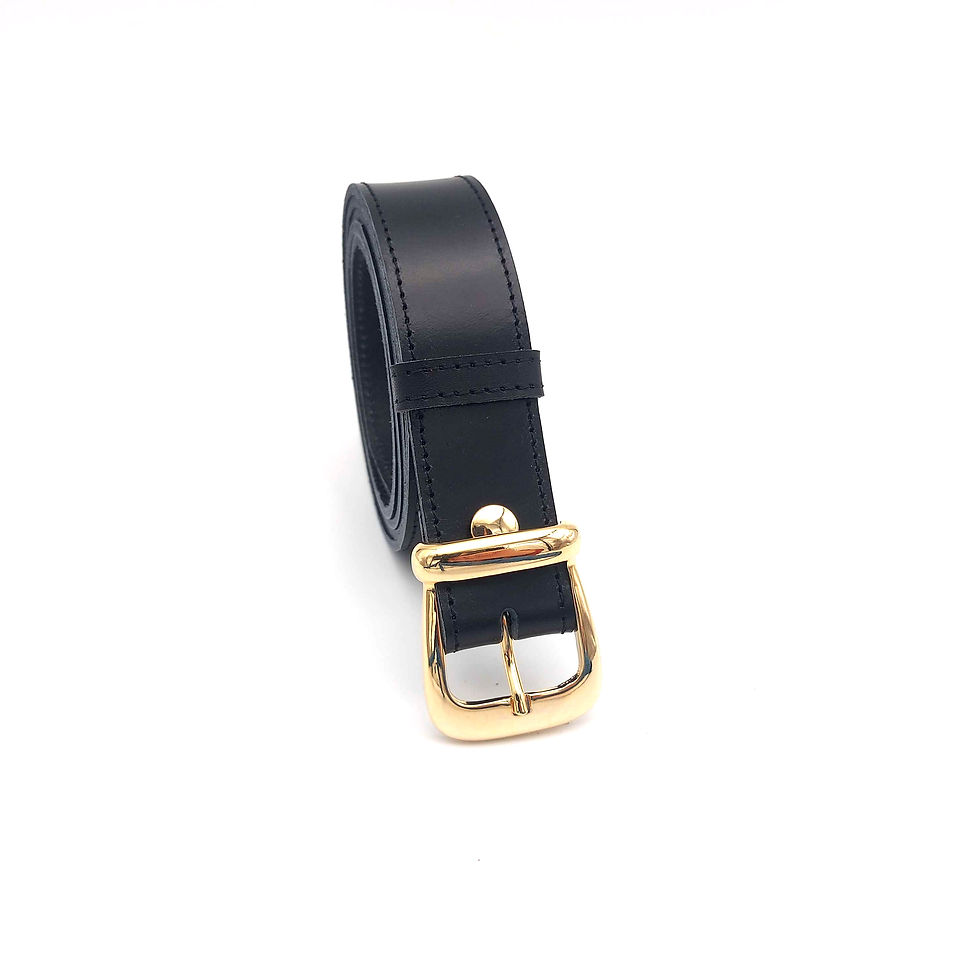 Miniature : ceinture noire en cuir de qualité