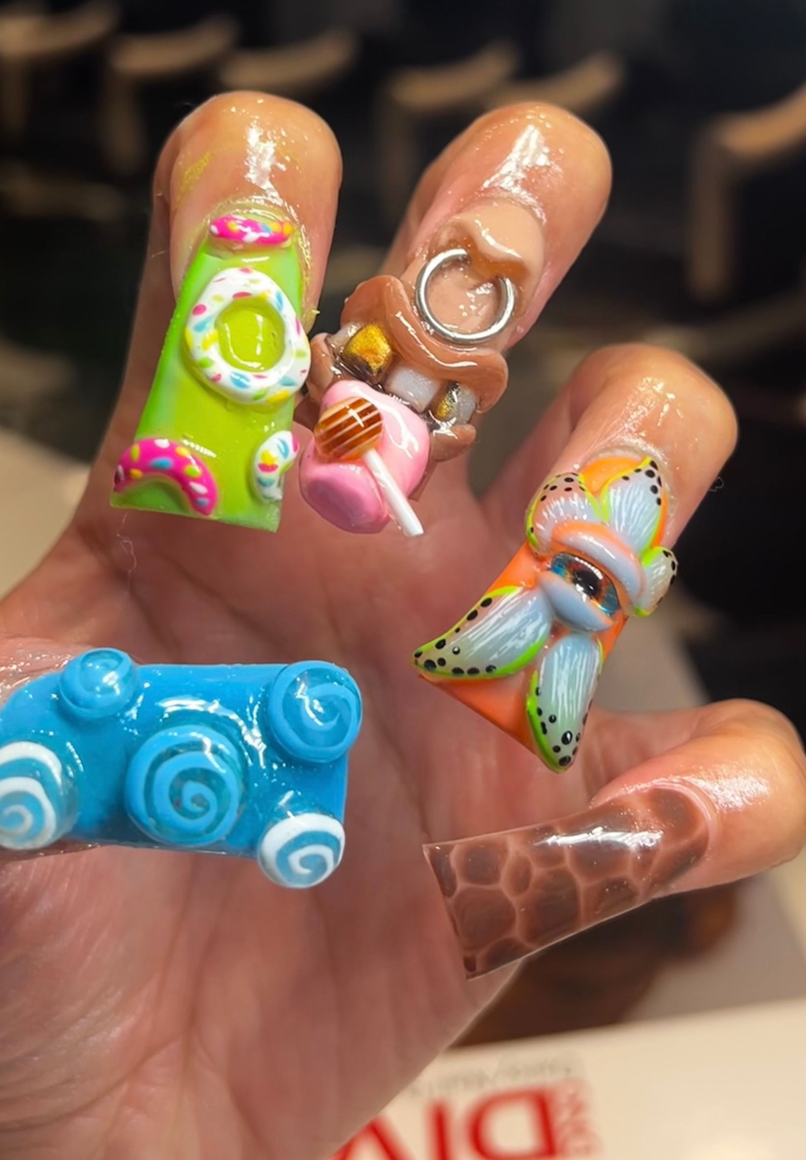Lollipop Funky Press Ons