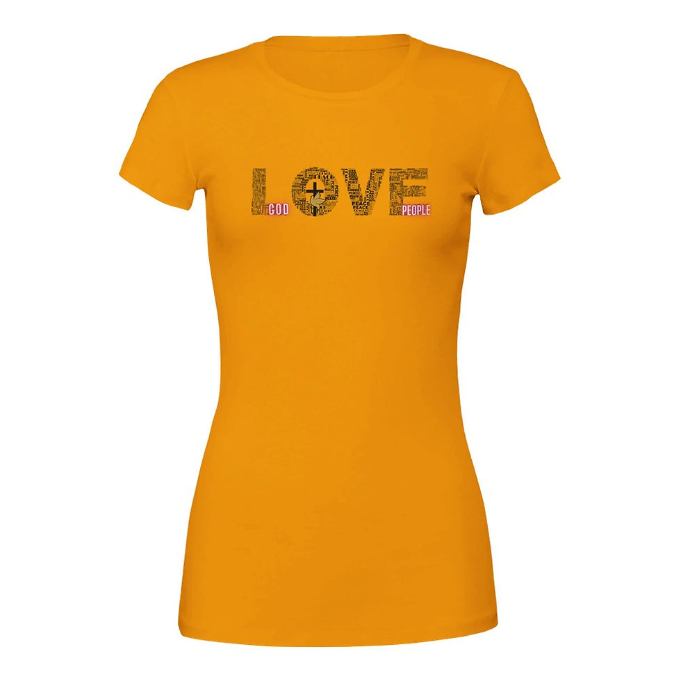 Thumbnail: Love God Love People T-Shirt – Soft Cotton, Slim Fit, Tear-Away Label