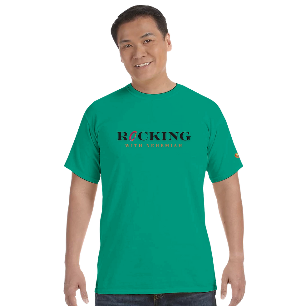 Thumbnail: Rocking with Nehemiah T-Shirt – 100% Cotton, Vintage Look, Joyful Message