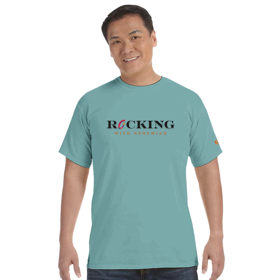 Thumbnail: Rocking with Nehemiah T-Shirt – 100% Cotton, Vintage Look, Joyful Message