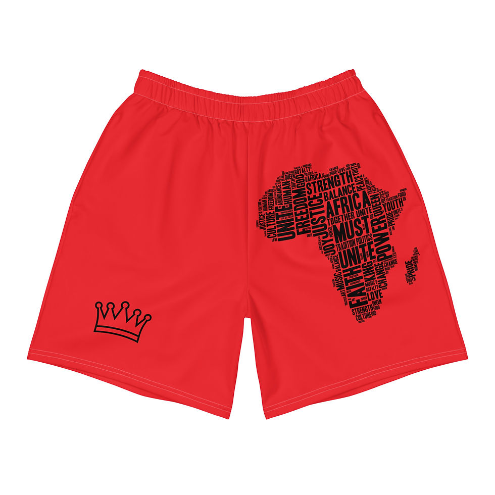 Thumbnail: Must Unite Africa Athletic Long Shorts (Red x Black)