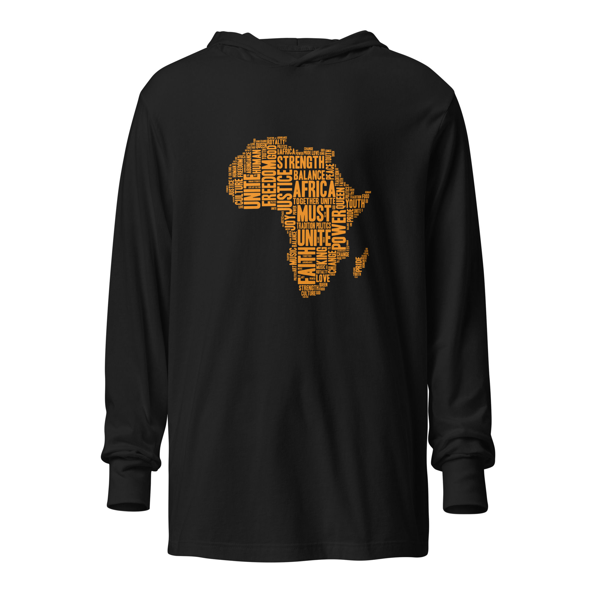 Africa Must Unite Hooded long-sleeve tee - more colors available
