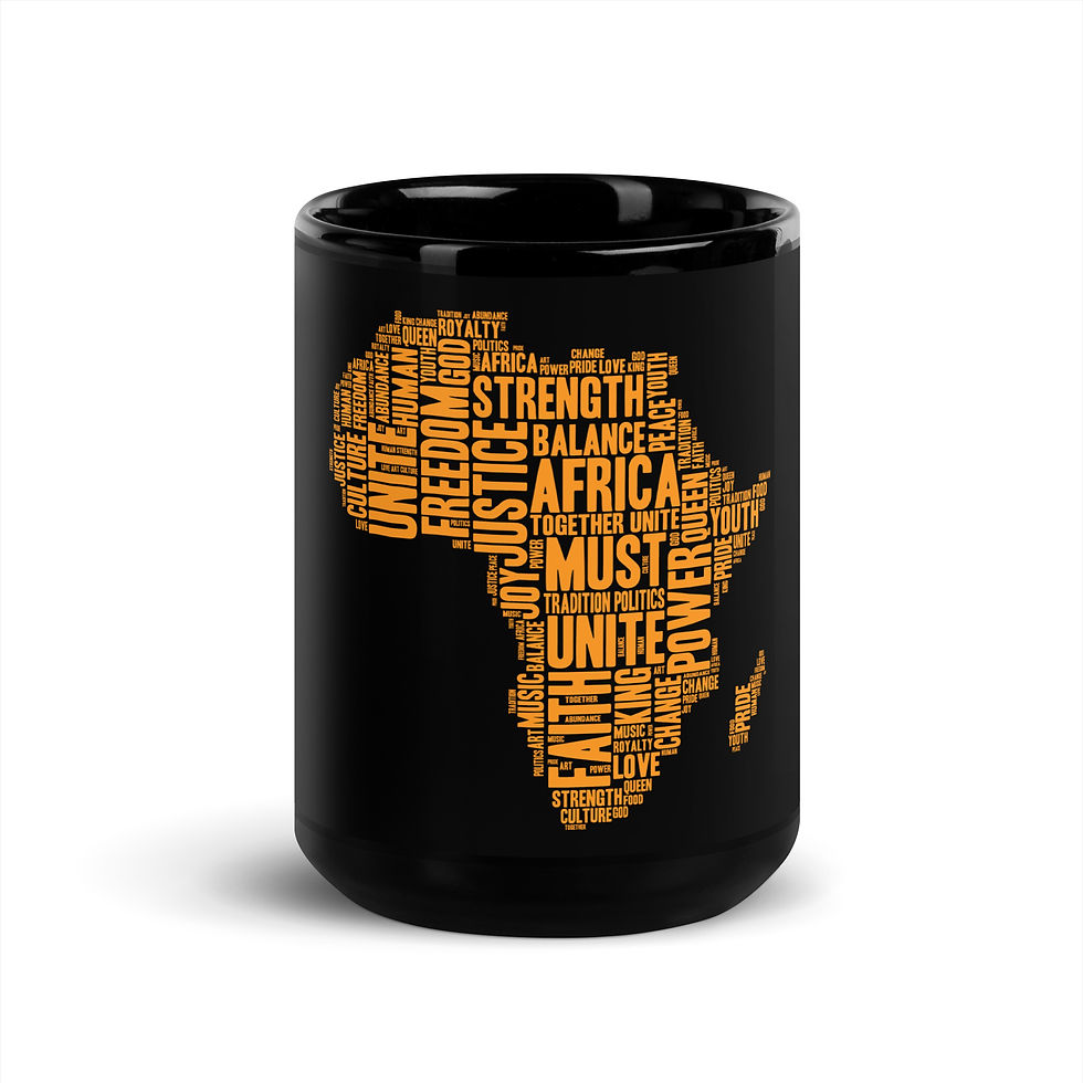 Thumbnail: Africa Must Unite Black Glossy Mug