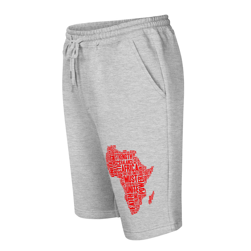 Must Unite Africa Men's fleece shorts
