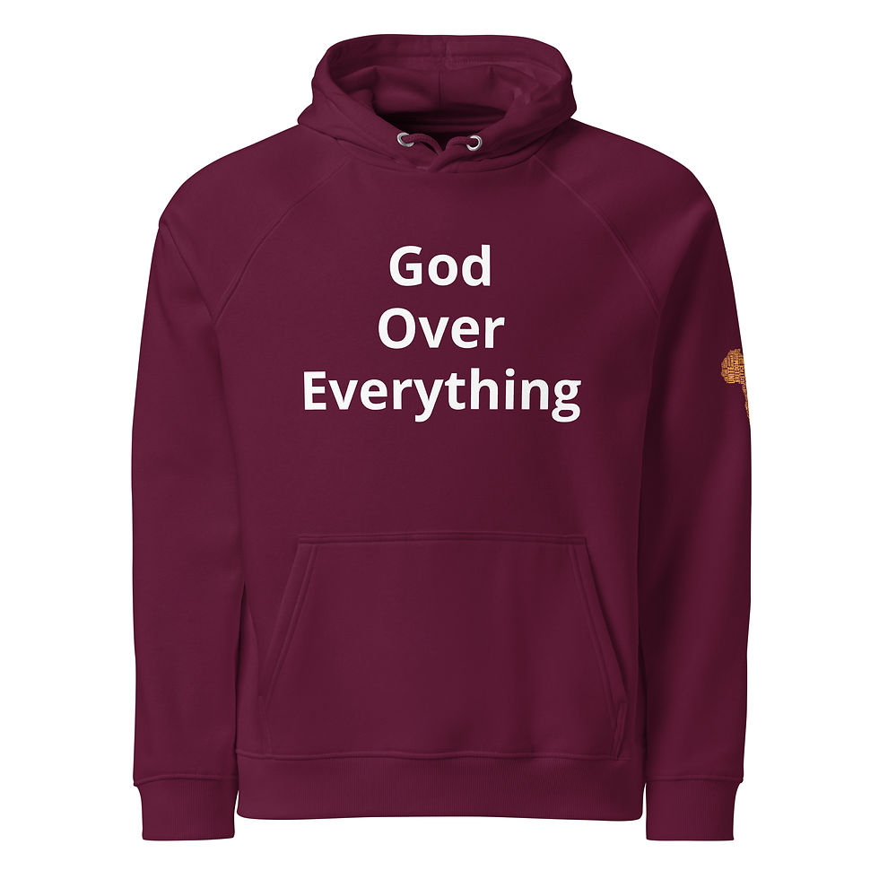 Thumbnail: GOD Over Everything Raglan Hoodie - more colors available