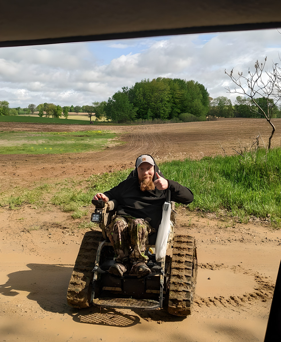 Adaptive hunting experience allowing people of all abilities to participate in an accessible outdoor hunt.