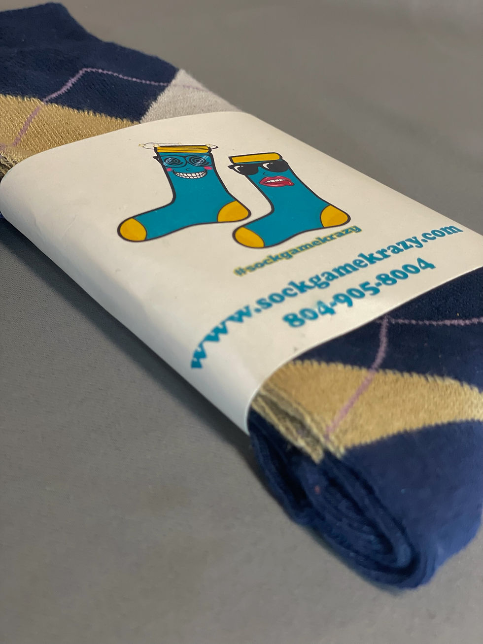 Argyle Socks-Blue
