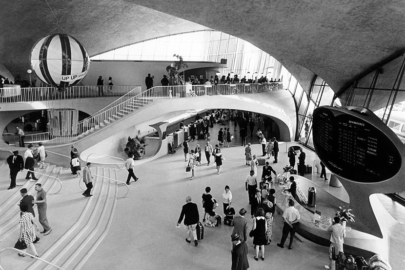 Antigo TWA Flight Center em 1968 no aeroporto John F Kennedy