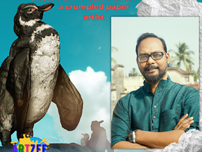 Meet Kunal Kundu, a crumpled paper artist.