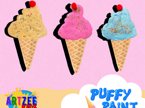 Puffy Paint Icecream Cones