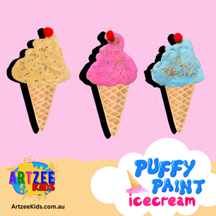 Puffy Paint Icecream Cones