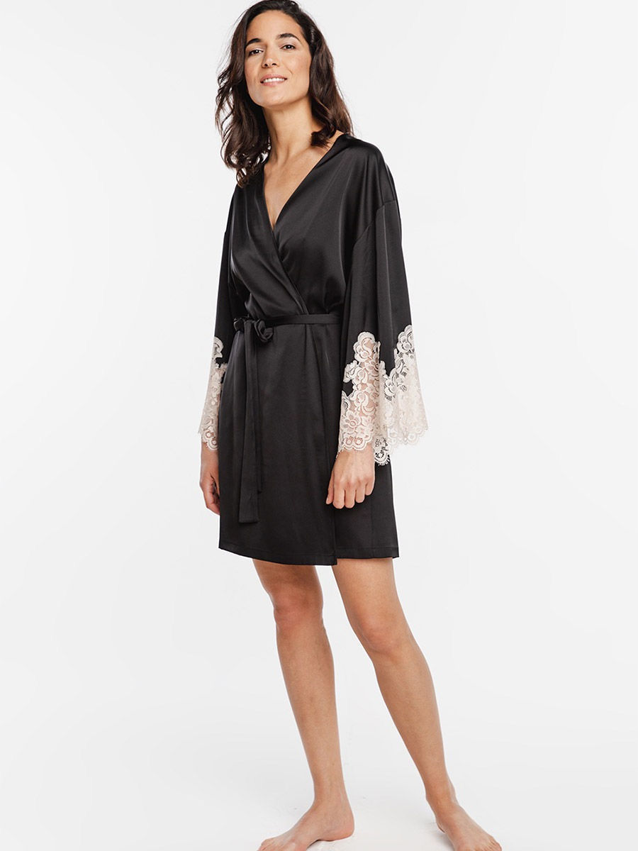 Miniaturbild: Coemi Kimono, schwarz/beige