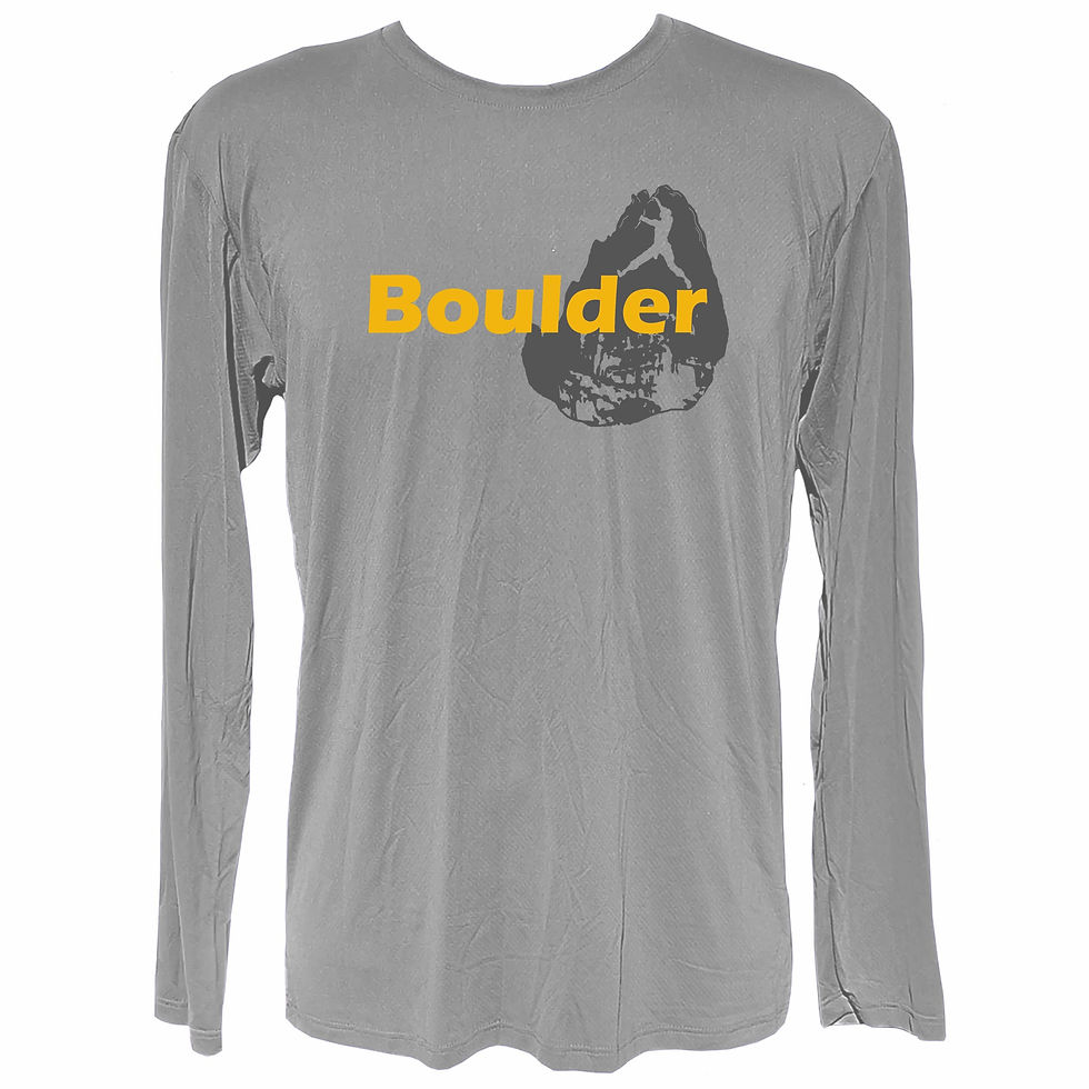 Miniatura: Camiseta Boulder, manga longa em poliamida unissex com proteção UV, conforto e leveza para trilhas e aventuras.