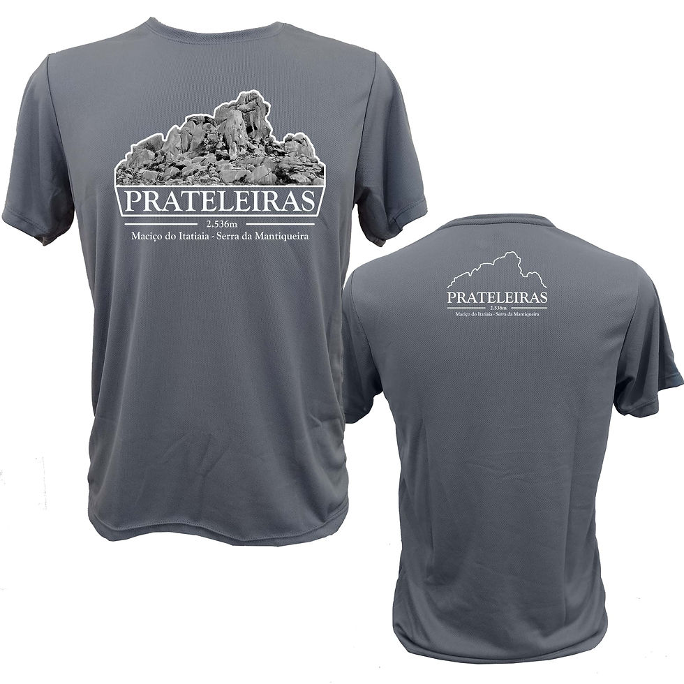 Miniatura: Camiseta Maciço das Prateleiras dry fit com proteção UV, conforto e leveza para caminhadas em trilhas e aventuras.