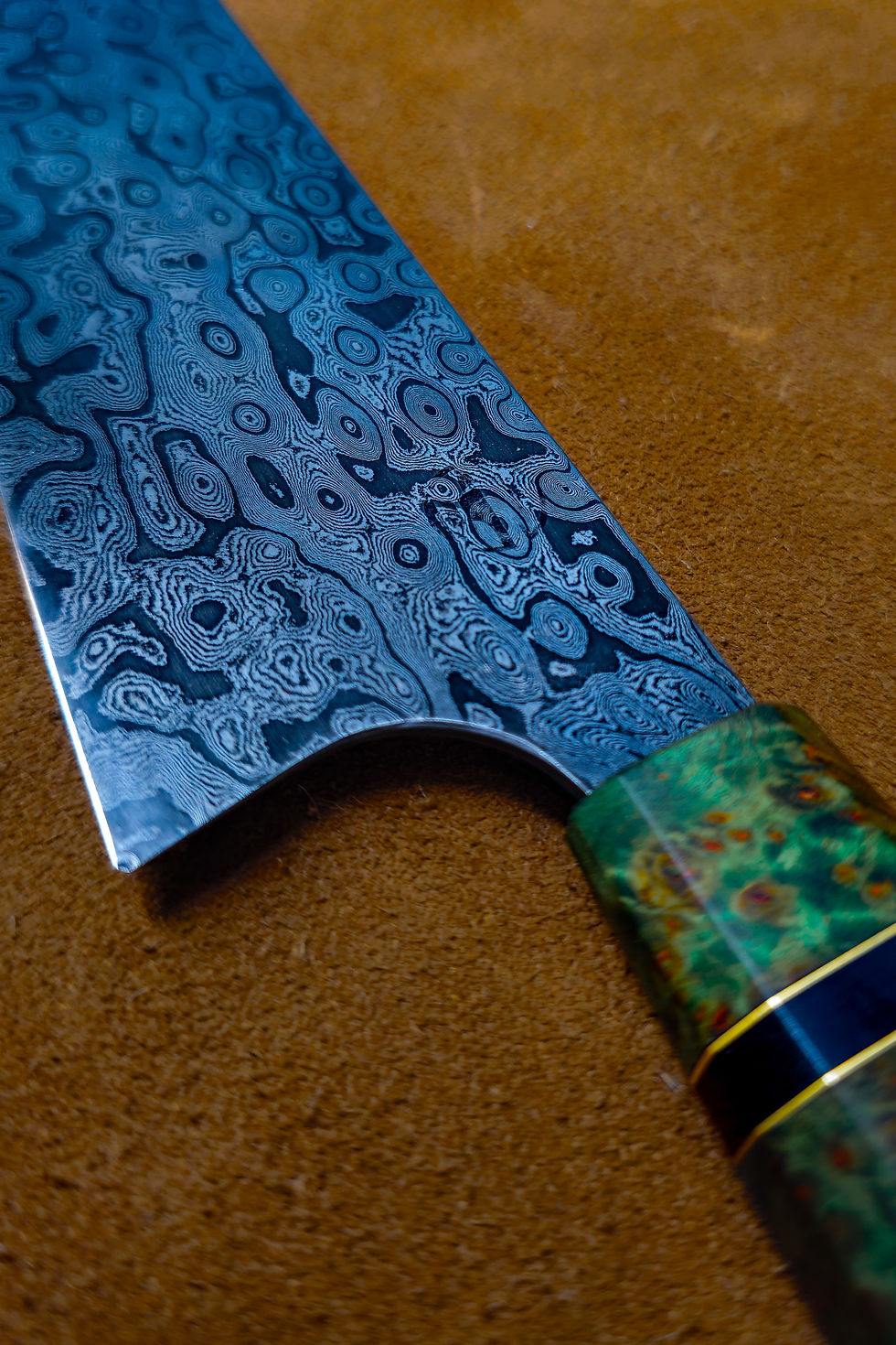 Miniaturbild: Gyuto - Damaszenerstahl - Stab. Ahornmaser