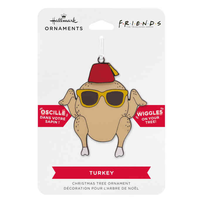 Friends Turkey in Fez and Sunglasses Moving Metal Hallmark Ornament