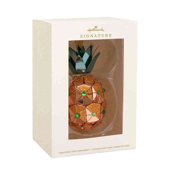 Signature Pineapple Premium Metal Hallmark Ornament
