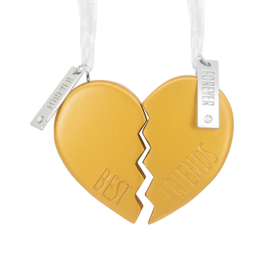 Best Friends Forever Heart Hallmark Ornaments, Set of 2