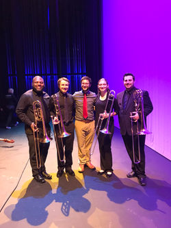 The OBU Jazz Band Trombone Section