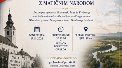 Slavnostna počastitev praznika priključitve Prekmurja in združitve prekmurskih Slovencev z matičnim narodom