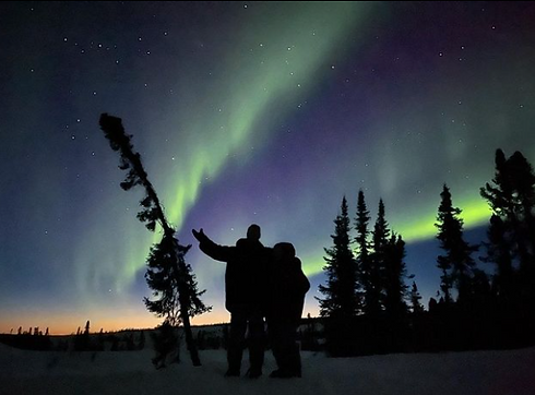 aurora and sunset. arctic alaska. april.png