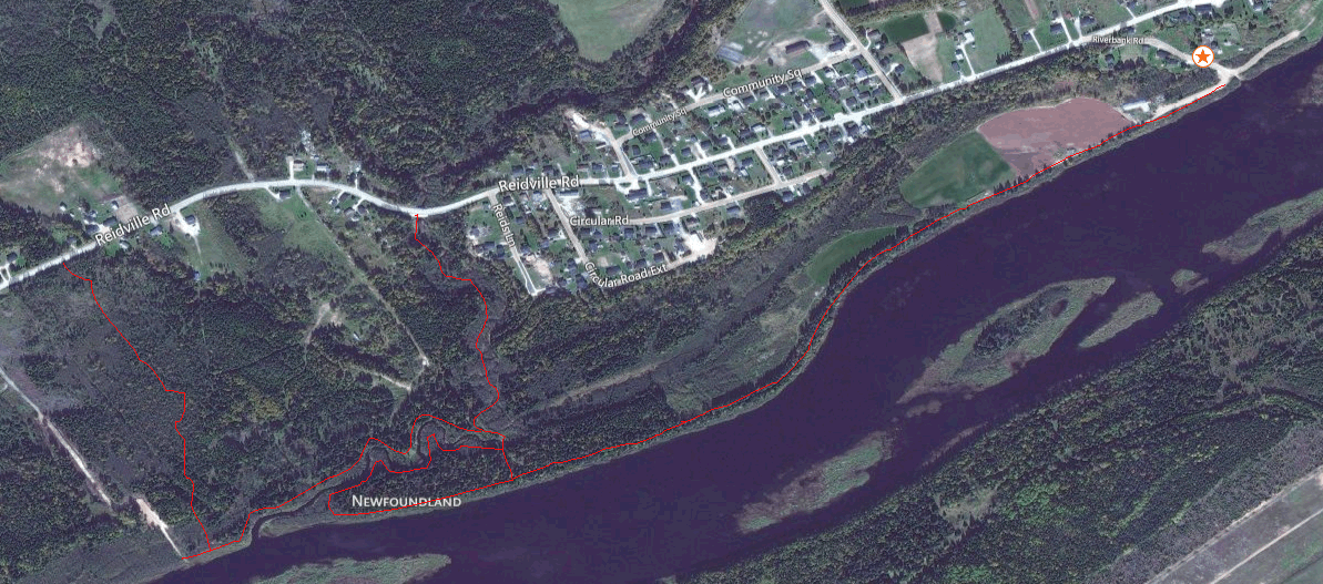 Map of Nature Trail Around the town of Reidville