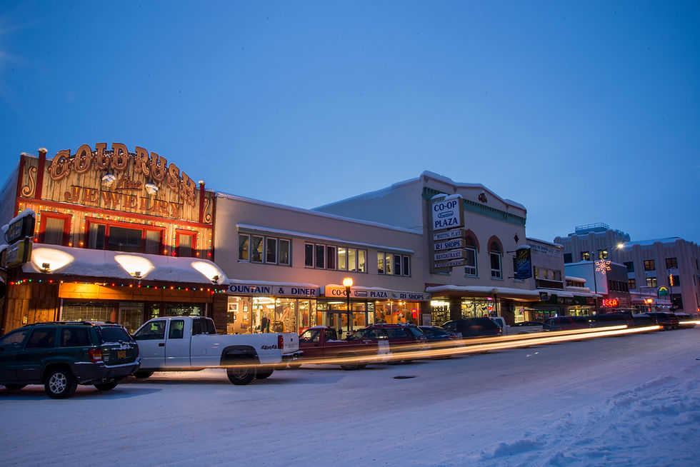 Downtown Fairbanks in Winter