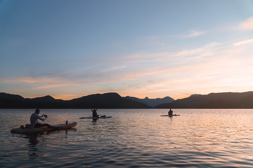 Paddleboarding near discovery Islands Lodge