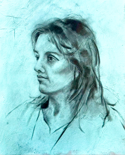 Charcoal Sketch Of female Model