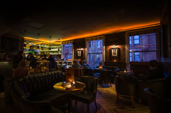 Lit fire for ambient atmosphere in Fade Street Social, Dublin's top social venue