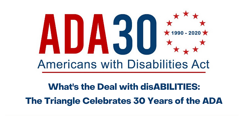 Website banner thats states ADA 30th Anniversary
