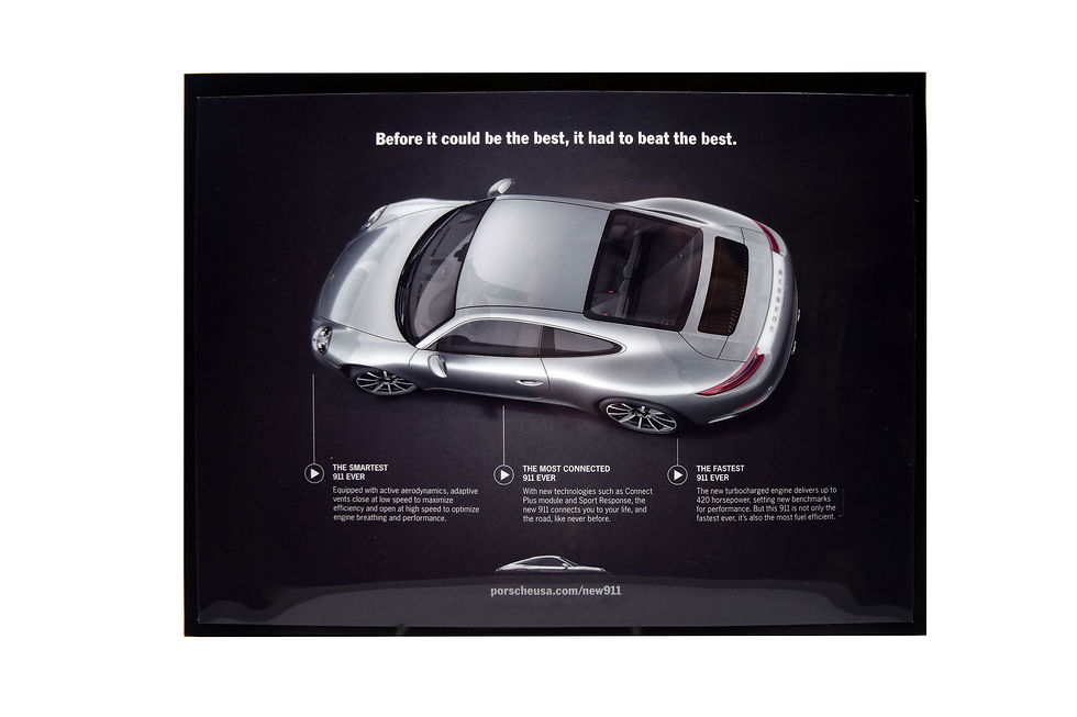 Porsche Backlit Mag Insert No Lights