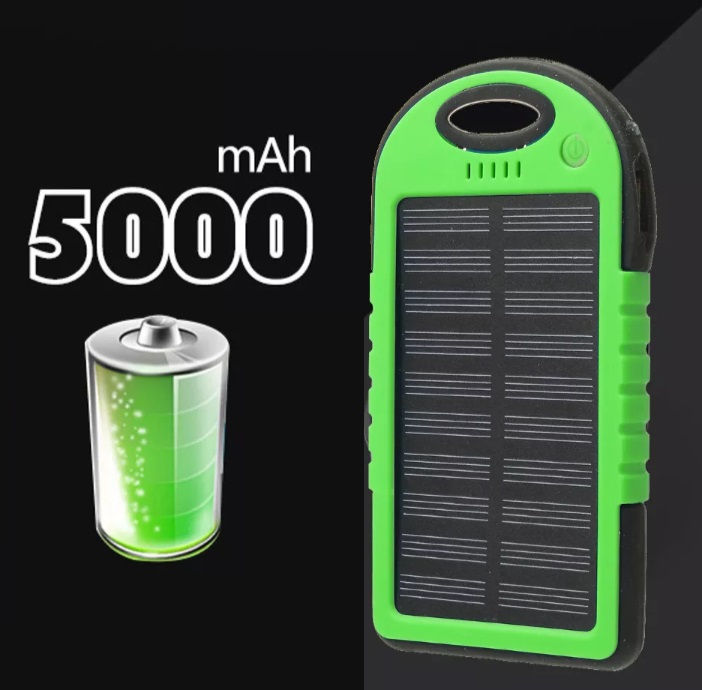 Miniatura: Carregador Solar Celular USB Portátil à prova d'água Power Bank