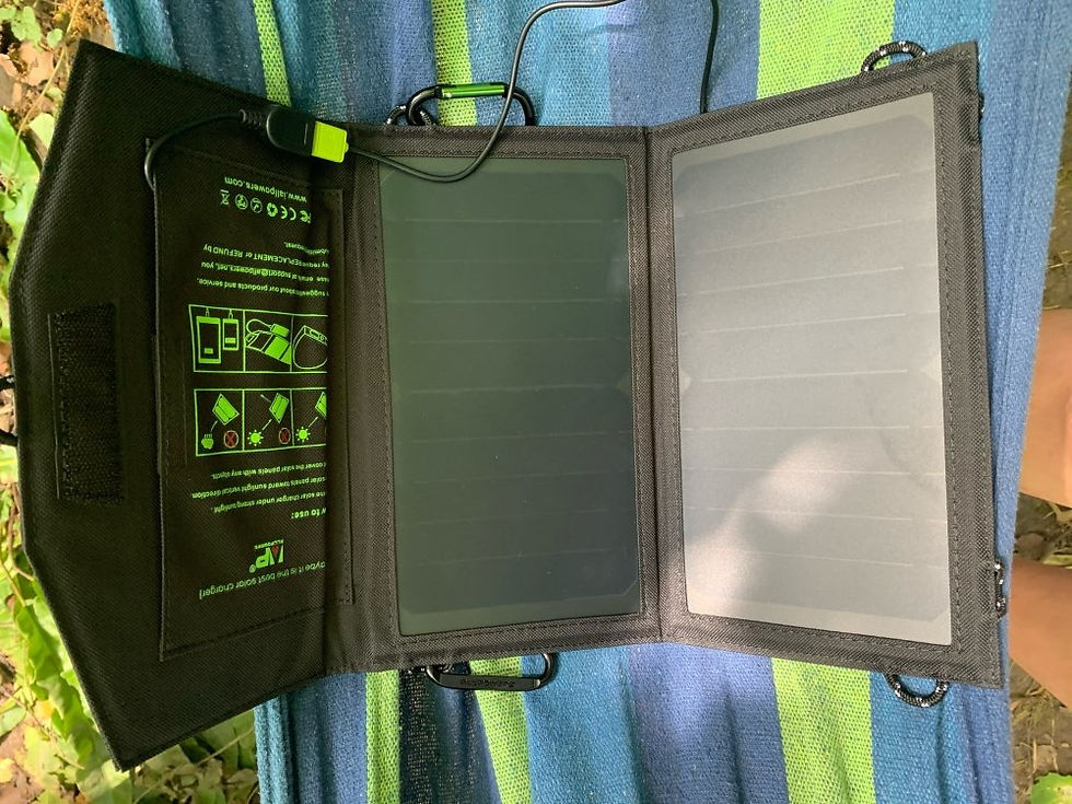 Miniatura: Carregador Energia Solar Dobrável Porta USB Carregador Solar Portátil