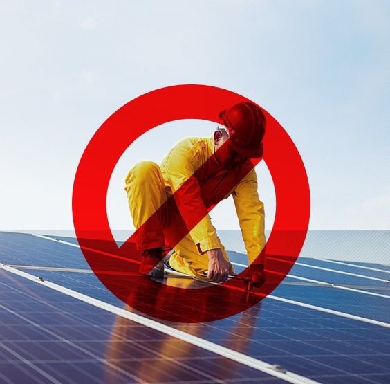 Porque não é permitido pisar nas placas solares?