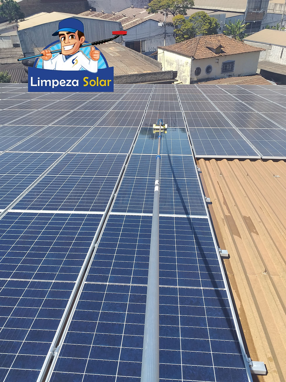 Miniatura: Equipamento para Limpeza de Painel Solar Escovas de Limpeza de Placa Solar