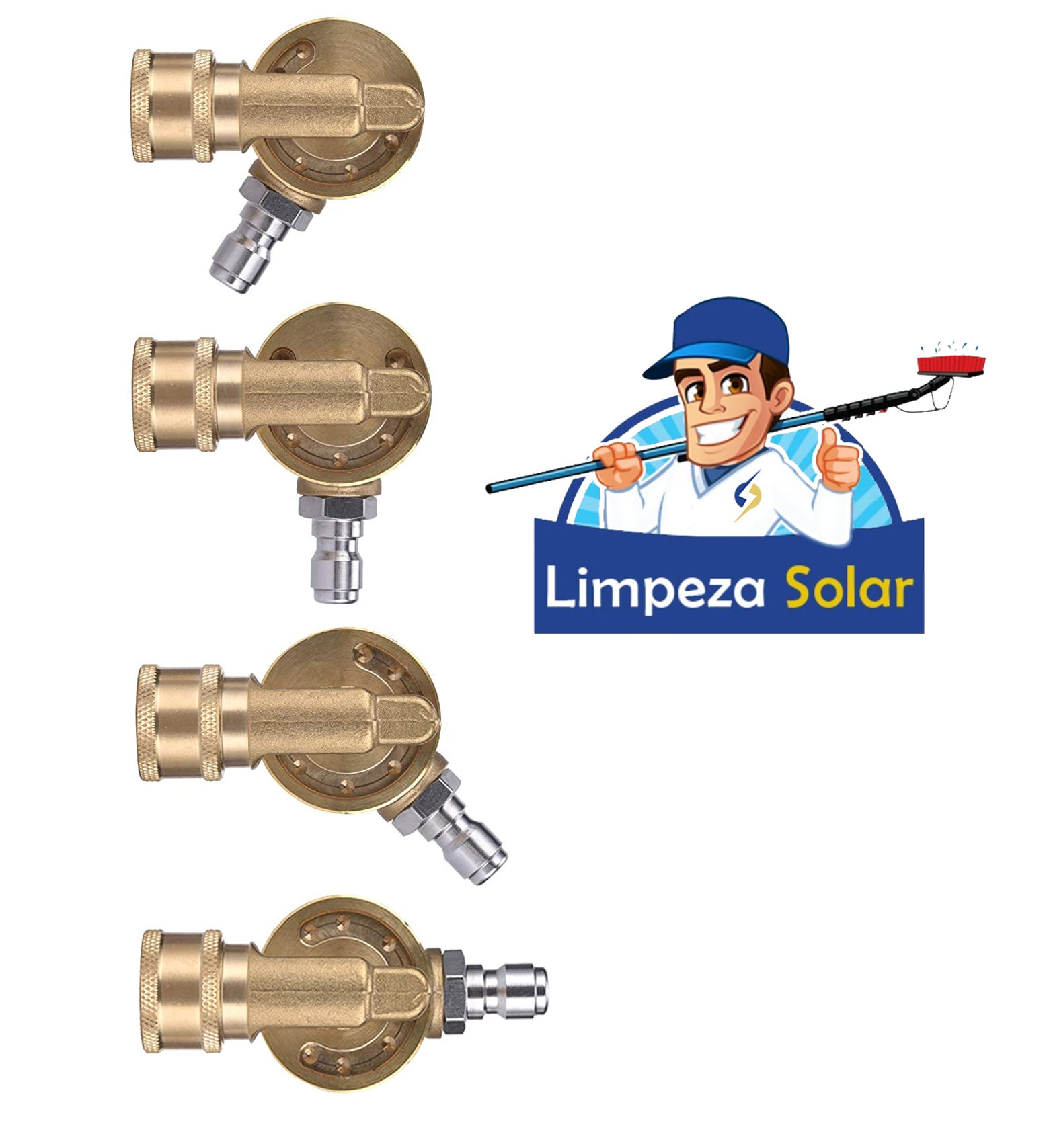 Limpeza Solar Escova Giratória de Limpeza para Placas Solares