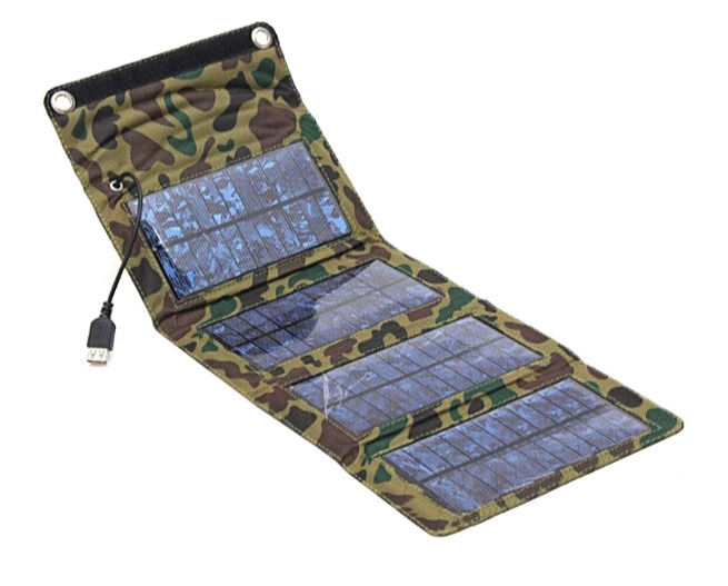 Miniatura: Carregador Energia Solar Portátil 5v Economia Móvel Painel Solar Dobrável