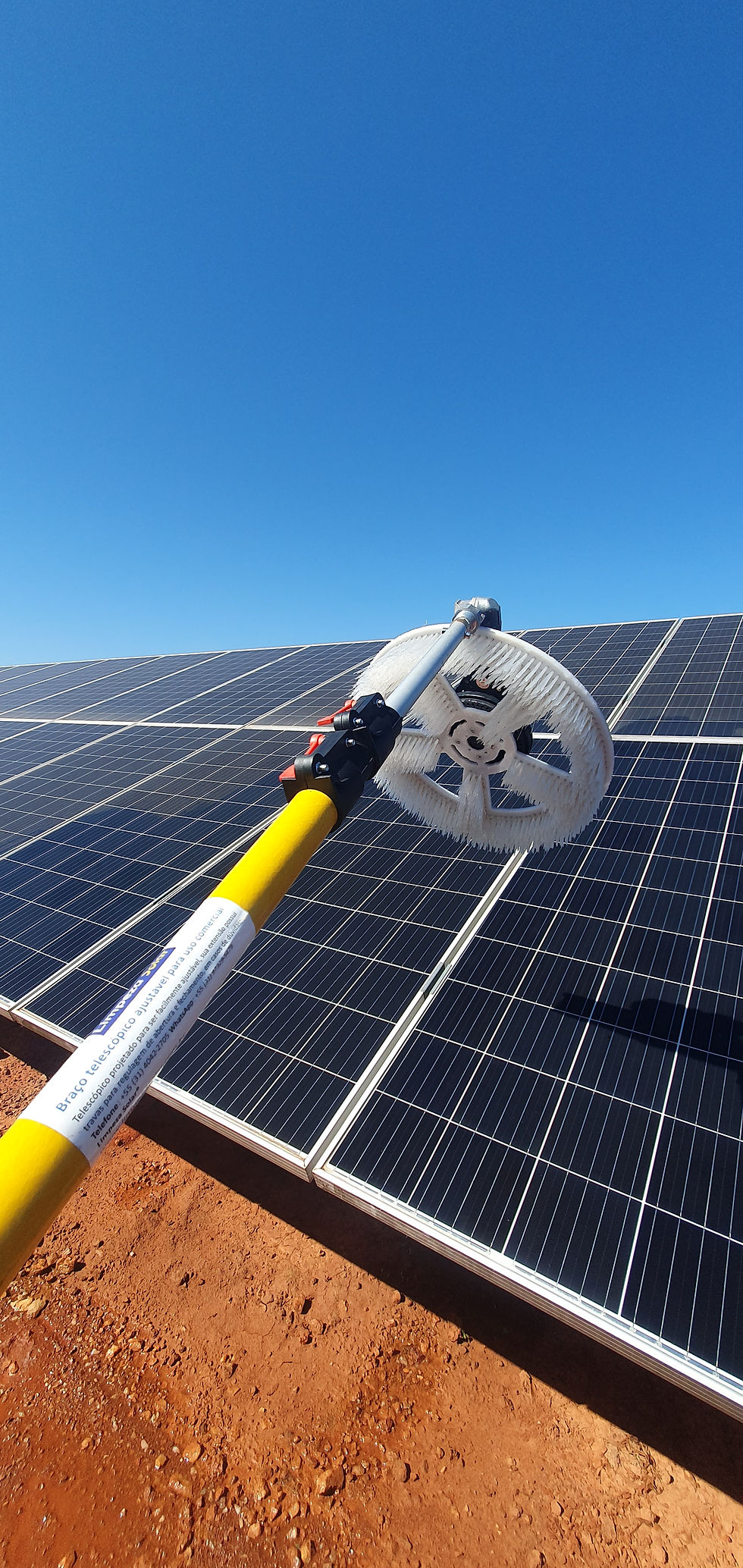 Miniatura: Escova Giratória Limpeza Solar LS400 Limpeza de Placa Solar