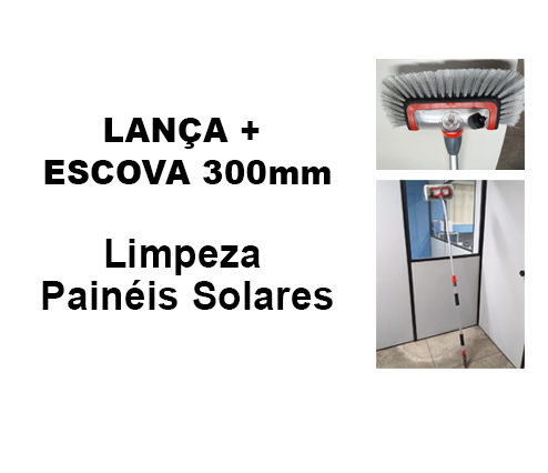 Miniatura: Limpeza Painéis Solares Equipamento Alcance 2 m + Escova 300mm Dosador Integrado